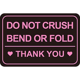 2x3 inch Black and Pink 200pcs Do not Crush Bend or Fold Shipping Stickers Labels