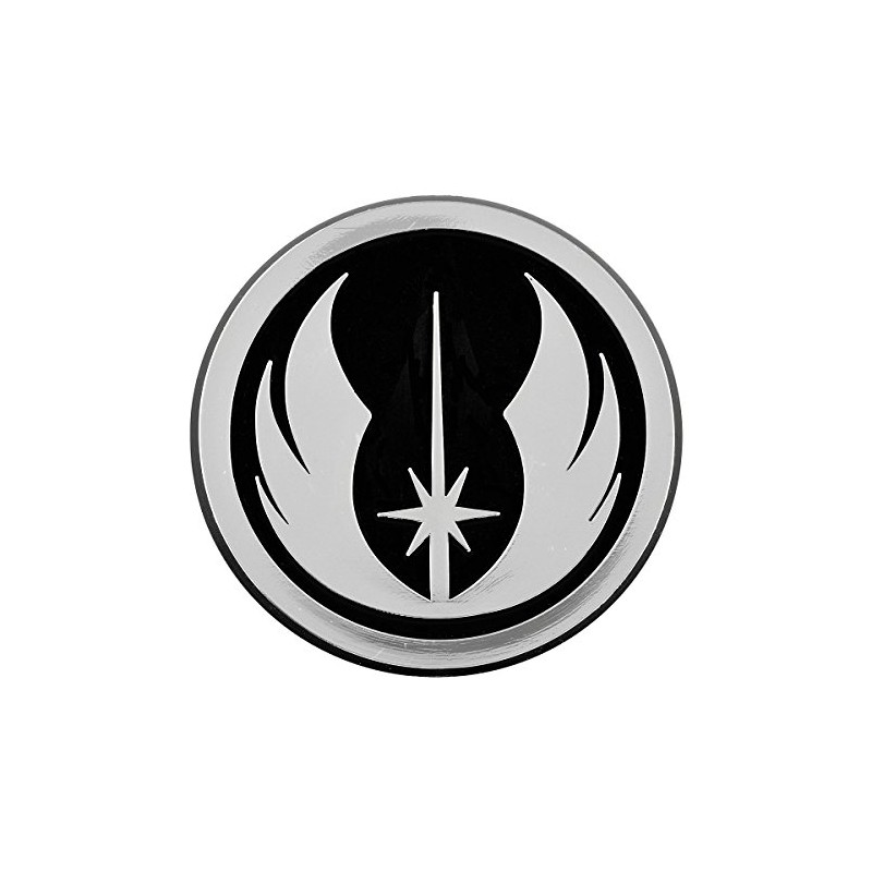 SW Jedi Order Logo Plastic Auto Emblem - [Silver][3'' x