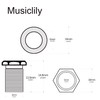 Musiclily Pro 10mm Guitar Tuner Bushings and 14mm Washers for