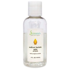 SODIUM LACTATE for Soap Making & Lotions | Organic 60% USP Pure Natural Preservative | Harder Bar of Soap, Bigger Yield, Faster Cure Time, Provides Moisture | Sizes 2 OZ to 7 LBS | 2 OZ
