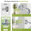 Curved Shower Curtain Rod， Adjustable 33-78 Inches Silver All Stainless