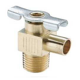 Parker DC607-4 Bib Drain Cock 90 Degree 1/4 NPTF Male Brass