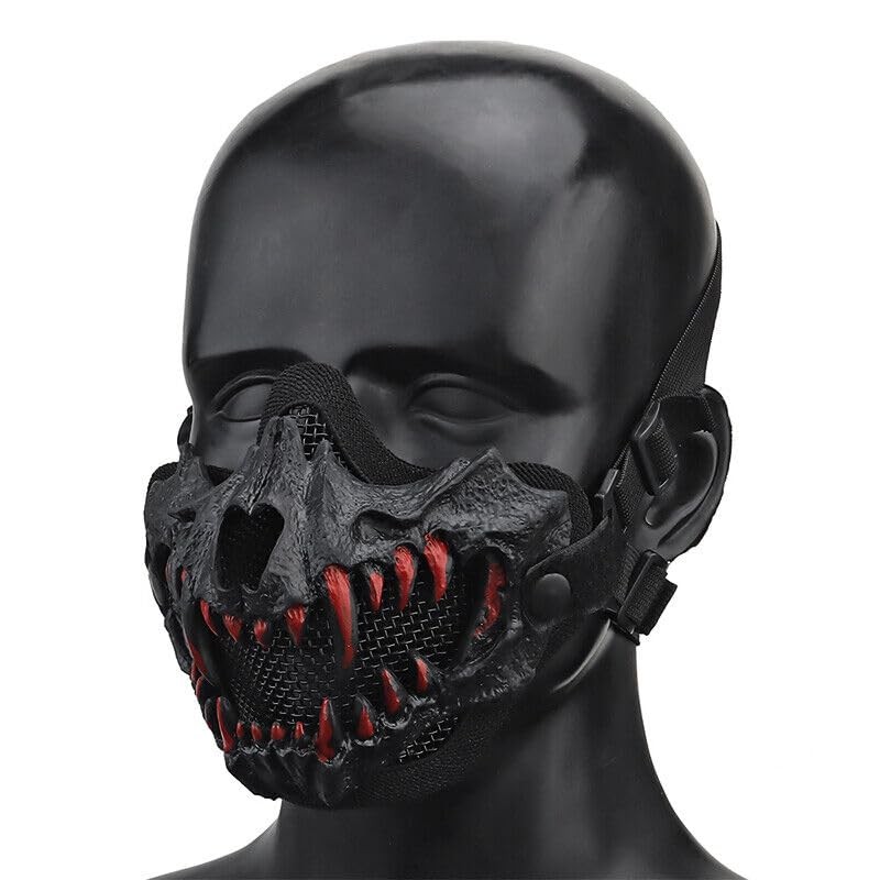 Bulldog Airsoft Half Face Fangs Mask Breathable Protection Mesh Airsoft
