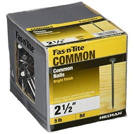 HILLMAN Fasteners 461358 5 lb 2.5" 8D Bright Common Nail