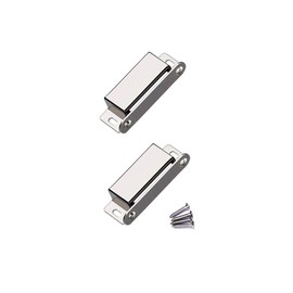 WOOCH Magnetic Door Catch - 50lb High Magnetic Stainless Steel Heavy Duty Catch for Kitchen Bathroom Cupboard Wardrobe Closet Closures Cabinet Door Drawer Latch (2.76 in Silver, 2-Pack)