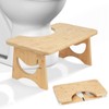Foldable Bamboo Toilet Stool Squat, 7 Inches Squatting Potty Stool