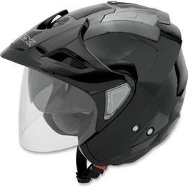 AFX FX-50 Unisex-Adult Open-Face-Helmet-Style Helmet (Black, X-Small)