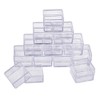 BENECREAT 16 Piece Plastic Divided Case, Highly Transparent, Accessory Case,