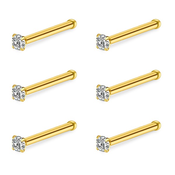 incaton 22g Nose Studs Stainless Steel Nose Piercings Rings Nose