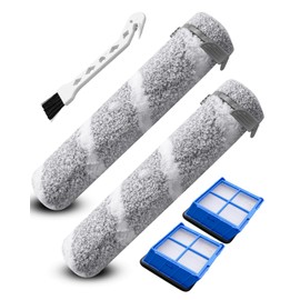 GUXPCH Brush Rolls Filter Replacement Kit Fits for Bissell CrossWave OmniForce Edge 3930F/3933/v2/3999z Cordless Multi-Surface Hard Floor Wet Dry Vacuum Cleaners, 2 Rollers 2 Filters 1 Cleaning Brush