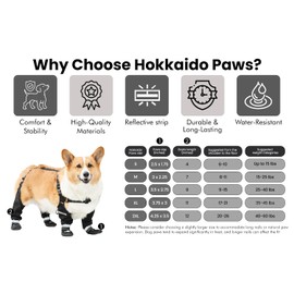 Hokkaido Paws Suspender Boots – Classic Series, Durable Waterproof Dog Rain Boots with Non-Slip Rubber Sole – Adjustable Buckles, Straps, Zippers – Protects Against Rain, Mud, Glass, Hot Pavement (S)