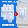 100 Count Toilet Wand Refills, Toilet Bowl Cleaners Compatible with