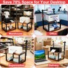 Wooden Thermal Printer Stand for Roll and Fan-Fold Label Holder,