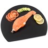 MUAMUA Cutting Board, Black, Elastomer, Dishwasher Safe, Round, High Quality,
