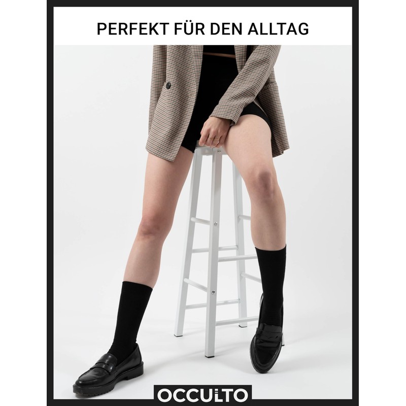 Occulto Women's Black Socks Pack of 10-20 (Model: Hermine), 20