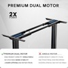 Dual Motor Electric Standing Desk Frame, Height Adjustable Desk Legs
