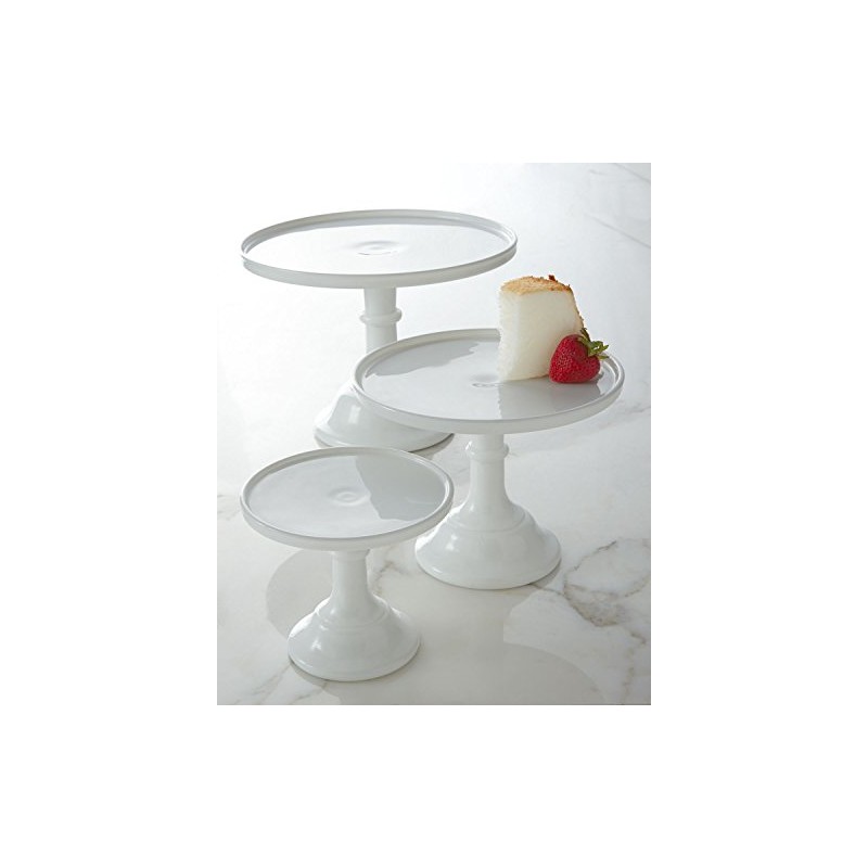 Milk White 6" Glass Cake Stand - By Mosser Glass