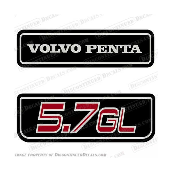 Discontinued Decals Fits Volvo Penta 5.7GL Outboard Motor Engine Cover