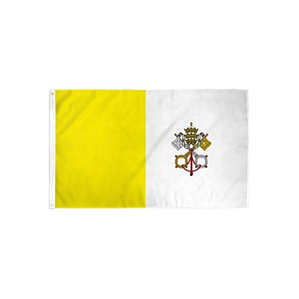 R and R Industries Vatican City Polyester Flag 3 X