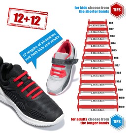 HOMAR No Tie Shoelaces for Kids Adults Stretch Elastic Tieless No Tie Shoe Laces