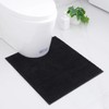 Homaxy Chenille Bathroom Rug Non-Slip Soft Toilet Rug with Cut-Out