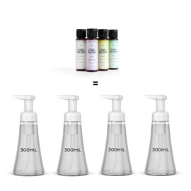 VELNUE Foaming Hand Soap Refill Concentrate - Makes 4 Regular Bottles | Plant-Based, Gentle on Sensitive Skin, Made in Canada, Biodegradable & Eco-Friendly | 4 Pack Sampler