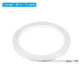 PATIKIL 1/8 Inch Whiteboard Tape, Pack of 4 Thin Whiteboard Tape for Graphic and Chart Marking, DIY Art, White