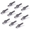 WANDIC Sheet Music Clips, Pack of 10 Plastic Music Stands Sheet Book Side Clip Transparent Music Stationery for Music Book Holder Black 1