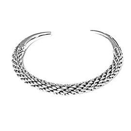 Treasure Bay Men's Solid Sterling Silver Bangle Bracelet