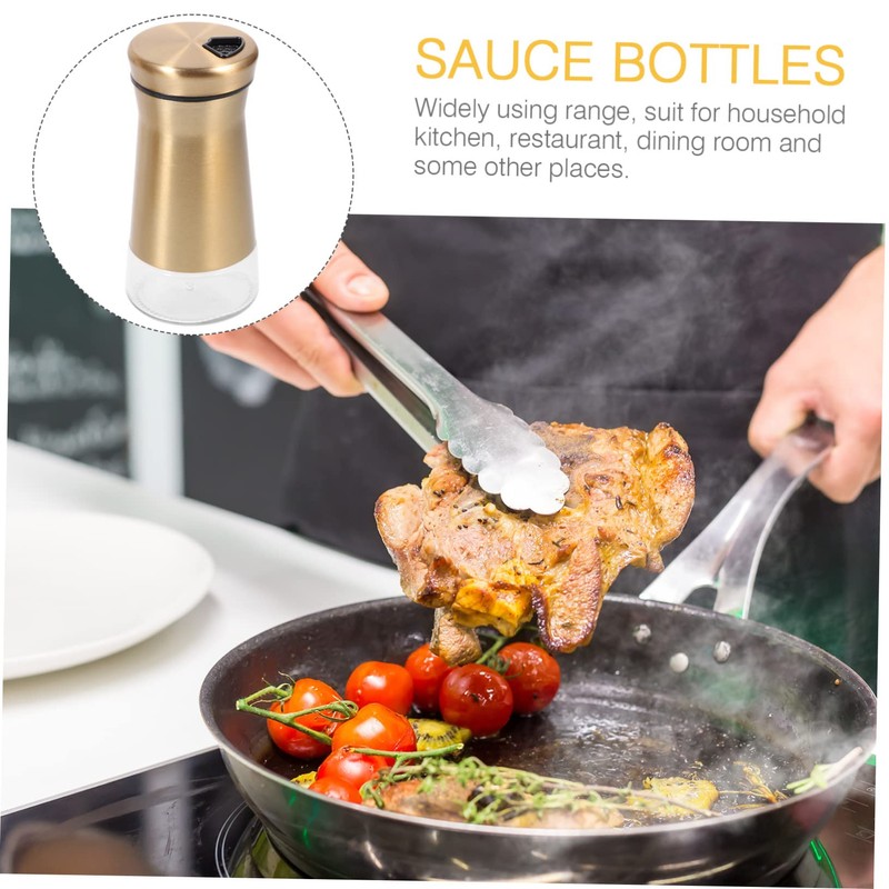 STOBAZA 2Pcs Seasoning Visible Bottles Kitchen Spice Jars Easy to