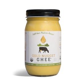 TRADITIONAL GHEE BY GOLD NUGGET GHEE, USDA ORGANIC, FULL-YEAR/PASTURE-RAISED, GRASS-FED BUTTER 16oz