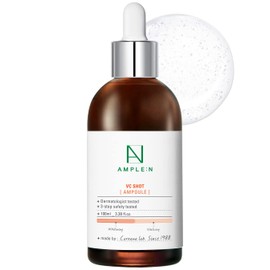 AMPLE:N VC Shot Serum - Korean Anti-Aging Face Serum with Vitamin C – Evens Pigmentation and Aging Spots - Vitamin C to Clear Skin of Sun Damage and Reduce Wrinkles, 3.38 fl.oz.