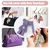 Rayslesan Cute Key Fob Cover with Rhinestone Bear Charm, Bling
