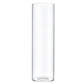 CYS EXCEL Clear Glass Cylinder Flower Vase (H:10" D:3") Hurricane Floating Candle Holder Table Wedding Centerpiece Home Decor