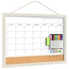Calendar Whiteboard for Wall, 18x24 Inches Whiteboard Calendar Cork Board
