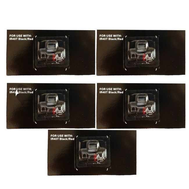 5 Ink Rollers Premium Compatible Sharp Casio Calculator Ink Ribbon IR-40T Black Red IR40T IR-40T NR42 CP13 EA772R