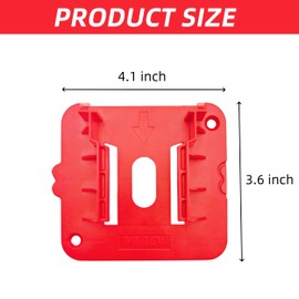 Ryzljss 12 Pack Battery Holder Compatible for Milwaukee M18 18V Battery, Battery Holder for M18 Wall Mount Batteries Storage for Work Van, Shelf, Toolbox (24 Screws, No Battery)
