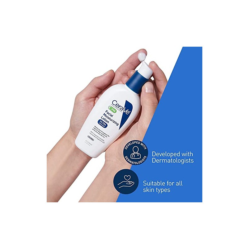 Cerave Loción Hidratante Facial Ultra Liviana Onzas