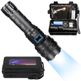 HMFREE Flashlights High Lumens Rechargeable, 1000000 High Lumens Super Bright Handheld LED Flash Light, Powerful Emergency Linternas, Waterproof, Long Lasting, for Hiking Camping Gift