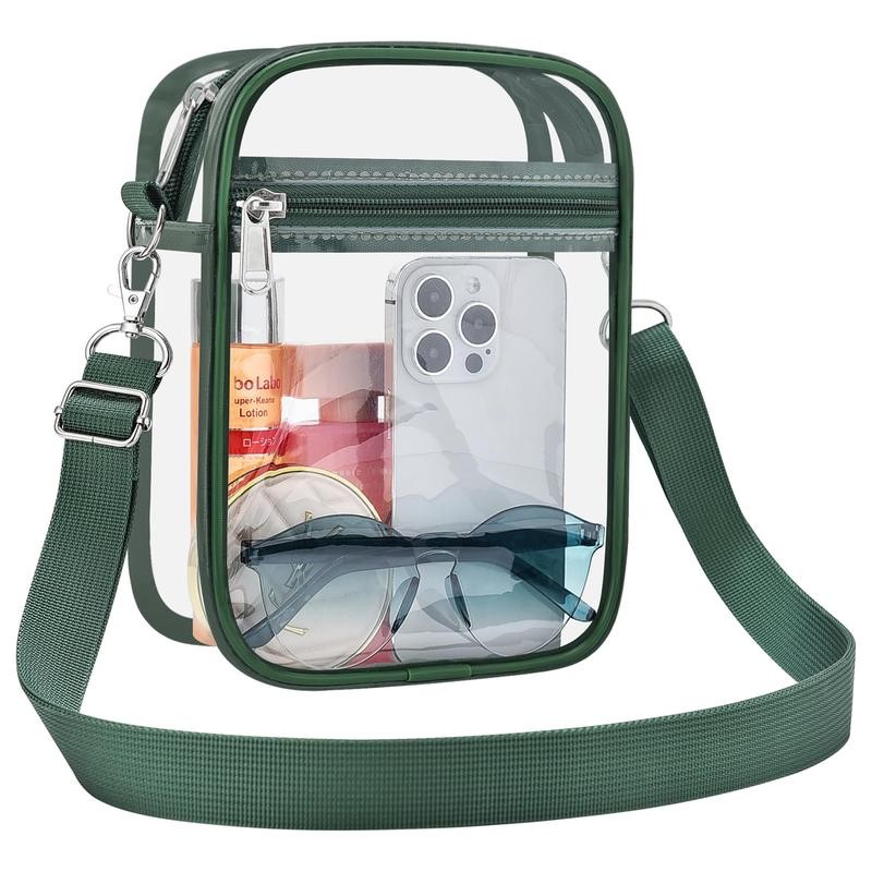 Clear Crossbody Bag Stadium Approved,Transparent Messenger Shoulder Bag for Concert,
