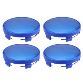 ACROPIX 60mm 5 Clips Car Wheel Rim Hub Center Caps Cover with Blue Sticker Blue - Pack of 4