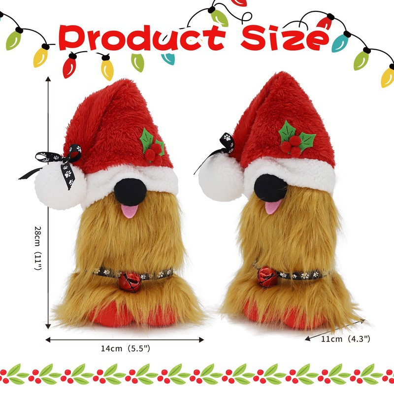 KnomeKo Christmas Gnomes Plush Decor Dog Gnome Decor