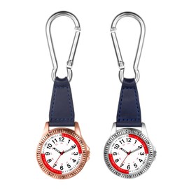 Avaner Carabiner Clip-on Hanging Watches: Backpack Belt Outdoor Clip Fob Watches for Men and Women