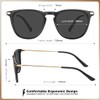 Tseban Vintage Ladies Sunglasses, Polarized Women's Glasses, Acetate Frame &