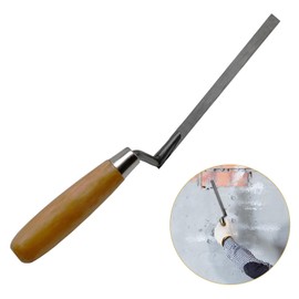 Pointing Trowel Brick Jointer, 10mm Bricklaying Tools for Pointing Mortar, Stainless Steel Cement Trowel Pointing Tool with Wooden Handle, Finger Trowel Tuck Pointer