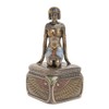 Trinket Box, Kneeling Egyptian Queen, Cold Cast Bronze