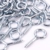 100x Heavy Duty 45mm Screw in Eye Hooks - Frame/Vine/Hook/Loop/Wall/Hangers