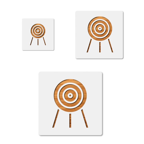 Archery Aim Target Arrow, quality mylar stencil pack in 3