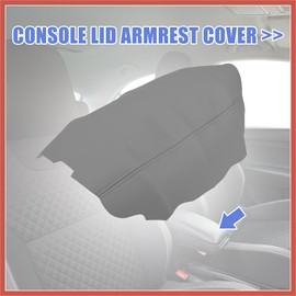 ACROPIX Car Center Console Lid Armrest Seat Box Cover Protector Replacement Microfiber Leather for Acura TSX 2009-2014 Gray Car Parts