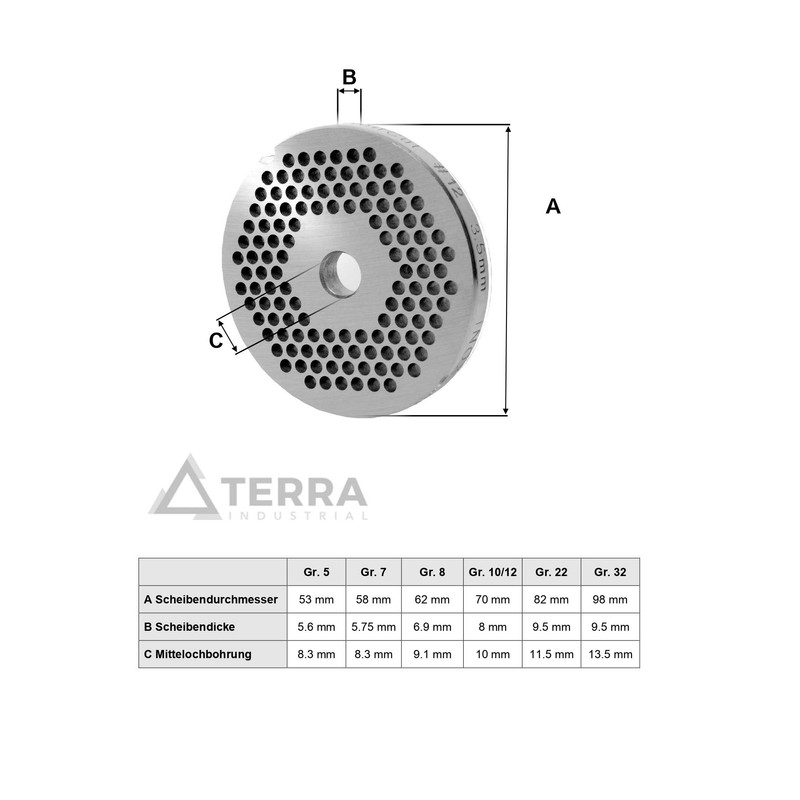 WolfCut Inox perforated disc with 3.5 mm bore - compatible